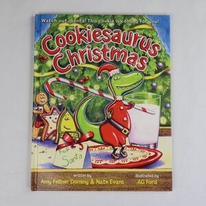 Cookiesaurus Christmas Amy Fellner Dominy‎ Nate Evans Disney Hardcover 2018 Book